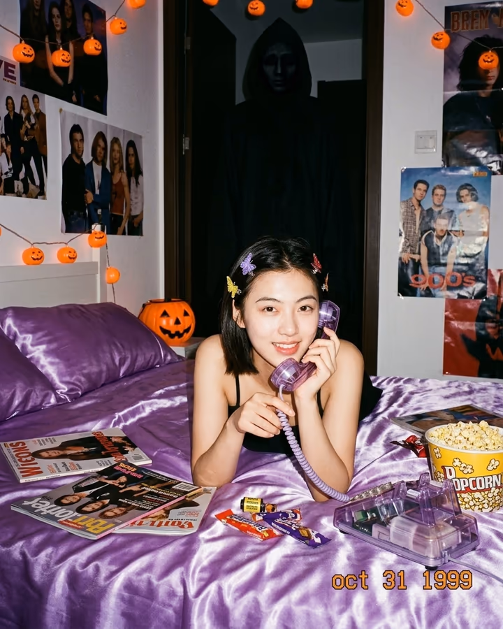 AI 90s Halloween Photo example