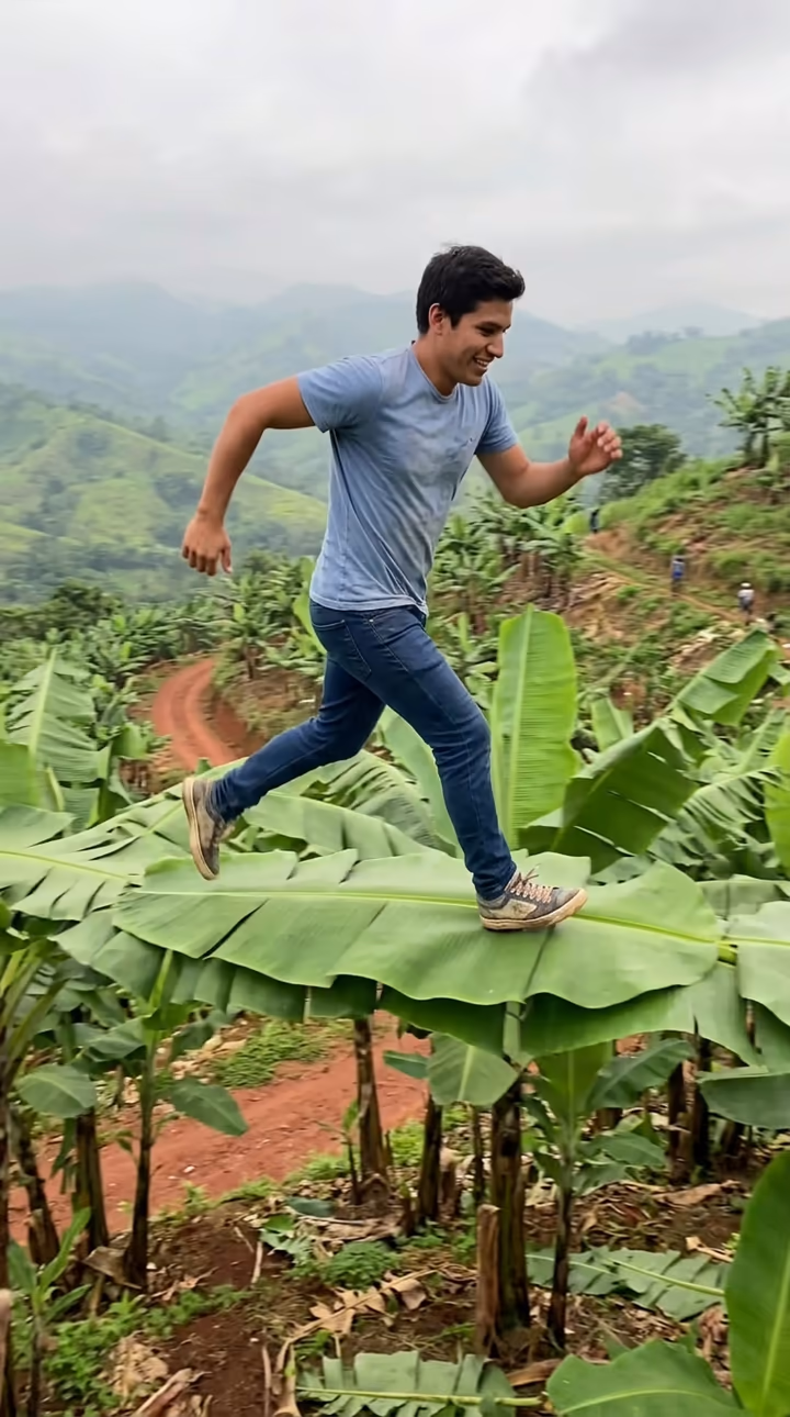AI Banana Tree Run Video example