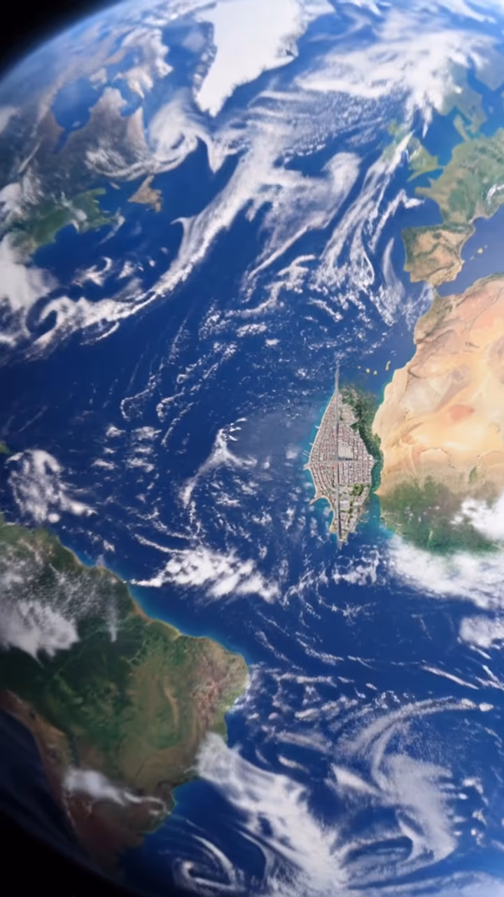 AI Earth Zoom Out example