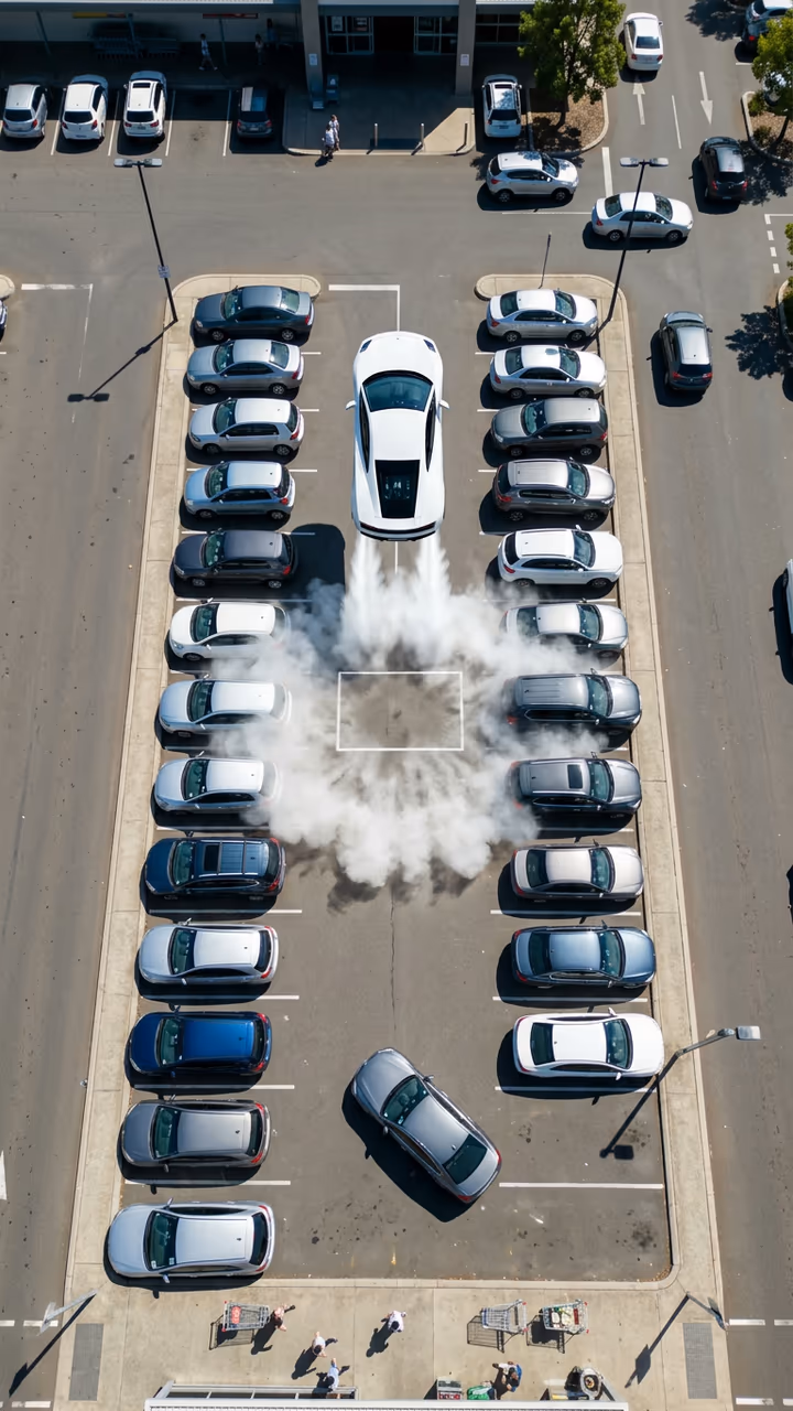 AI Flying Car Parking Video example