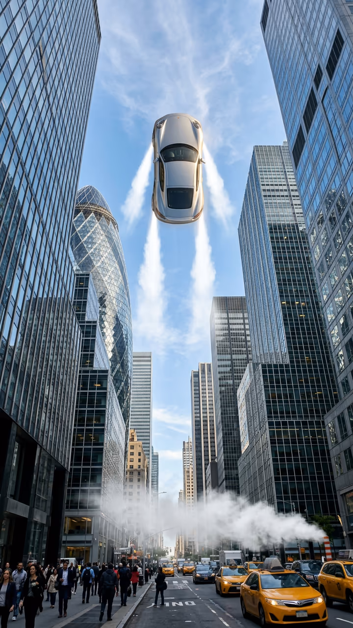 AI Flying Car Takeoff Video example