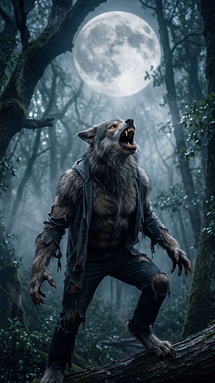 AI Werewolf Transformation example